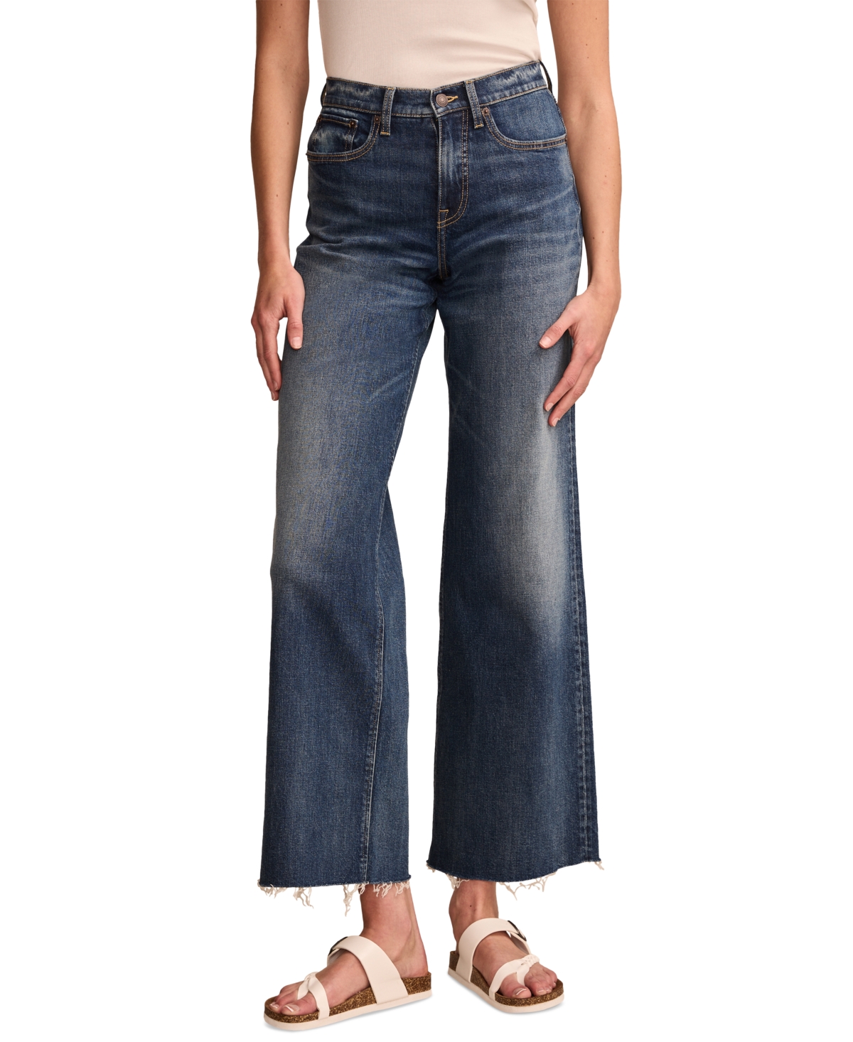 LUCKY BRAND WOMEN'S STEVIE HIGH-RISE WIDE-LEG JEANS 