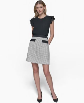 Women's Tweed A-Line Mini Skirt
