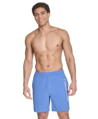 Men's Regular-Fit Quick-Dry 5" Swim Trunks with Compression Short Liner