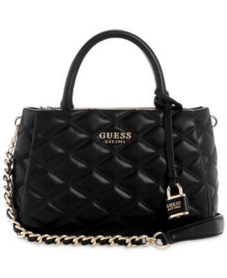GUESS Tamsin Small Quilted Satchel - Macy's