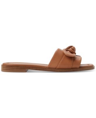 Women's Lavinia Knot-Trim Slide Flat Sandals