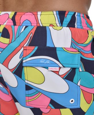 Men's Core Euro Regular-Fit Quick-Dry 5" Swim Trunks with Compression Short Liner