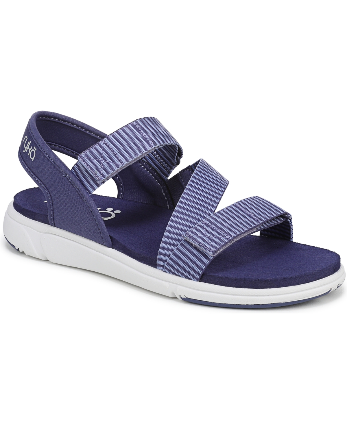 Ryka Women's Manifest Strappy Sport Sandals In Dusk Blue Woven Fabric