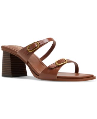 Women's Maymay Buckle Double Band Block-Heel Slide Sandals