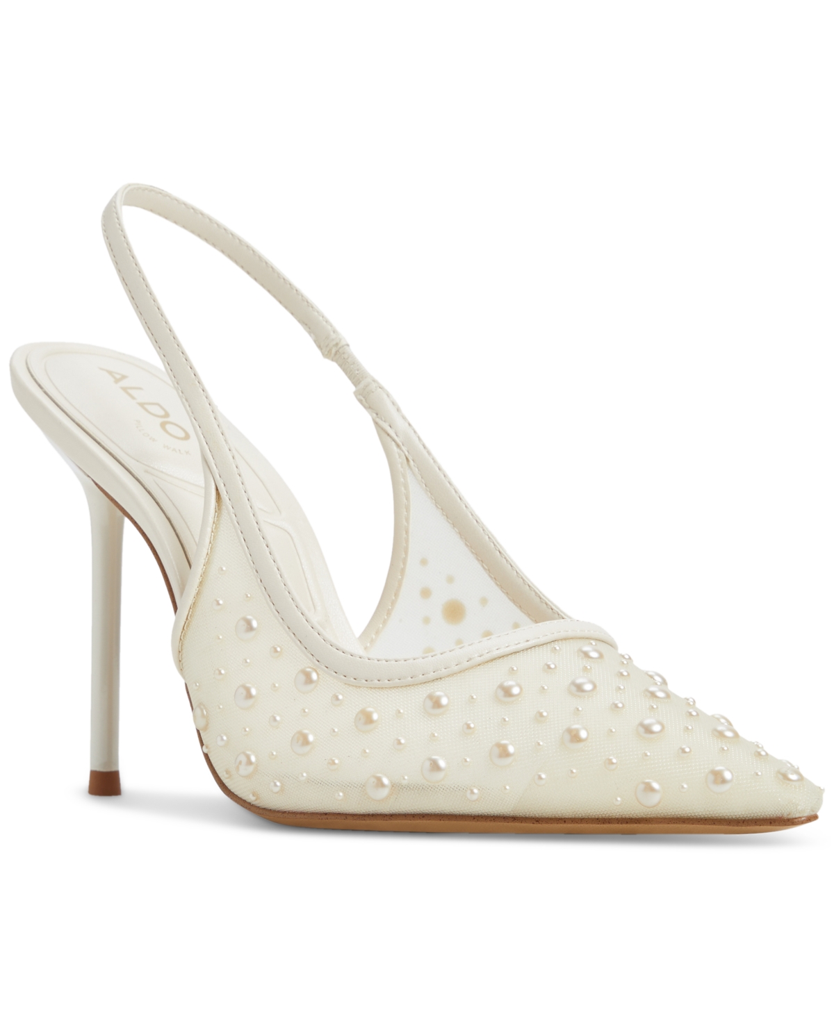 ALDO WOMEN'S PEARLESCENT POINTED-TOE SLINGBACK PUMPS 