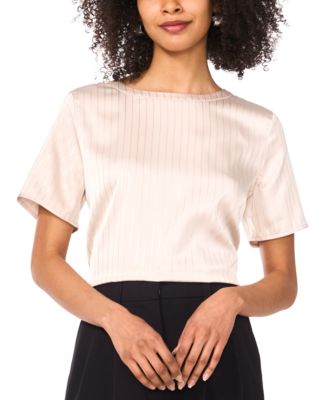 Vince Camuto - Women's Round-Neck Short-Sleeve Top
