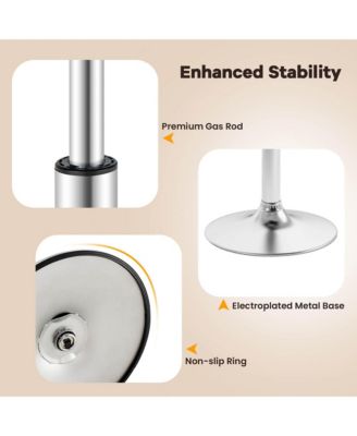 Modern Swivel Bar Stools Set of 4 with Heavy-duty Metal Base & Footrest Back