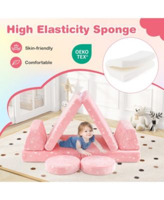 Modular Kids Play Couch Set Glow-in-the-Dark with Portable Handles Fun and Versatile Seating for Toddlers