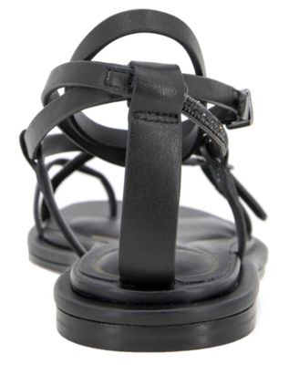 Paros Jewel Square Toe Flat Sandals