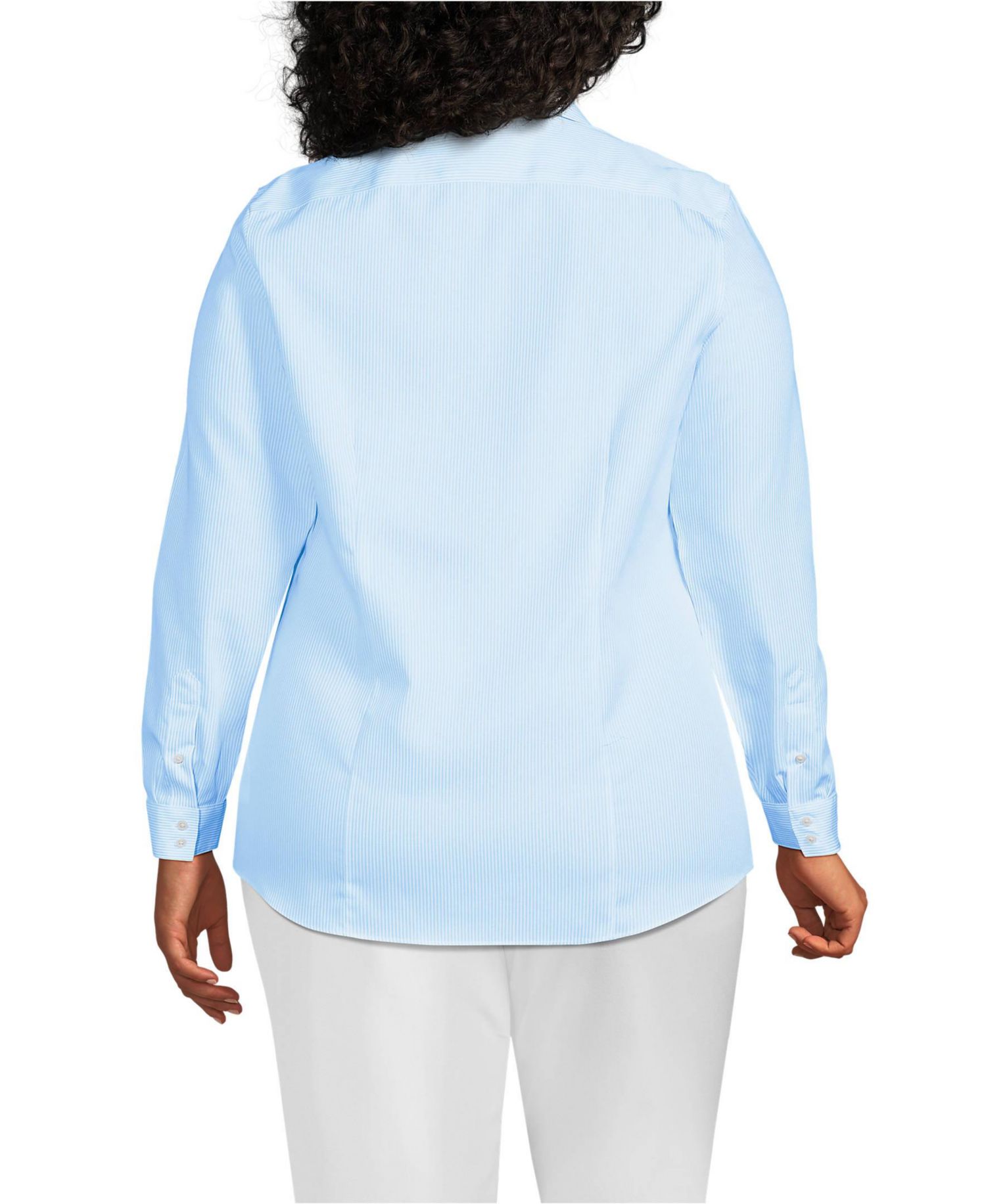 Plus Size No Iron Button Front Shirt
