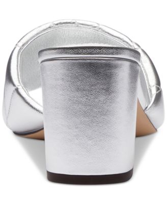 Holly Block-Heel Leather Square-Toe Sandals