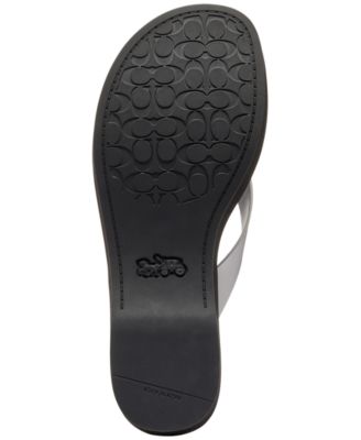 Women's Sculpted Platform "C" Logo Leather Flip Flop