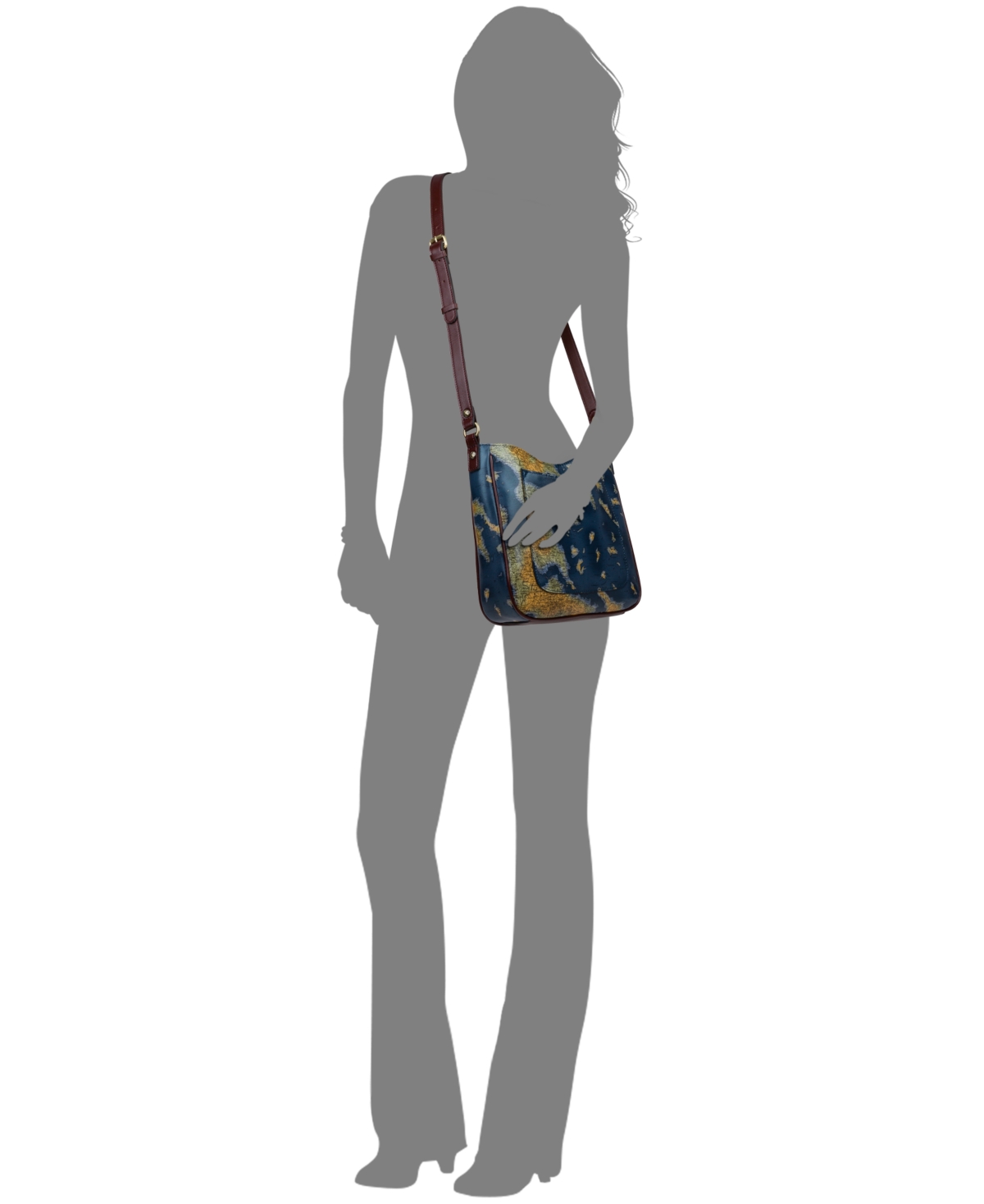 Patricia Nash Emeline Crossbody, Created For Macy's In Greek Map