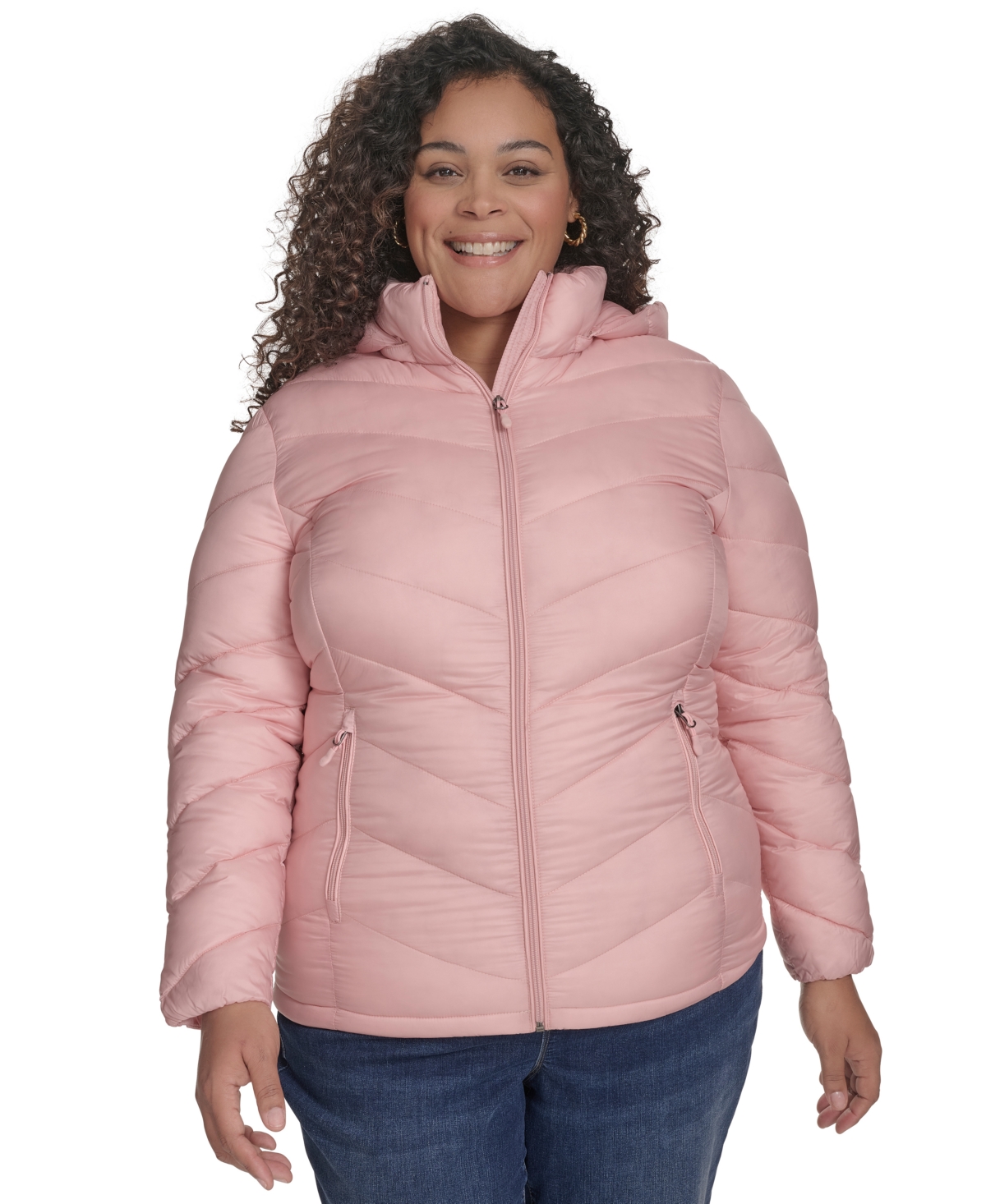 CHARTER CLUB PLUS SIZE PACKABLE HOODED PUFFER COAT, CREATED FOR MACY'S 