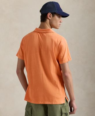 Men's Standard Cotton-Linen Jersey Polo Shirt