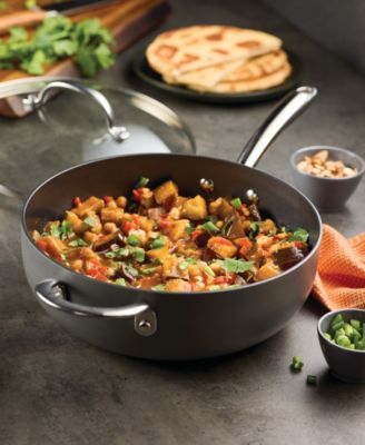 Professional Hard-Anodized Nonstick 4-Qt. Saucier Saucepan