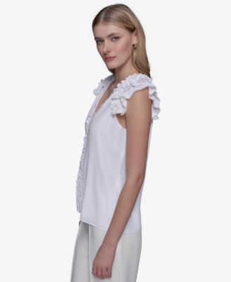 Women's Ruffled Sleeveless Top