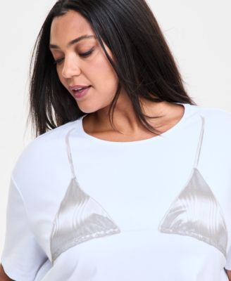 Trendy Plus Size Bikini-Graphic T-Shirt, Exclusively at Macy's
