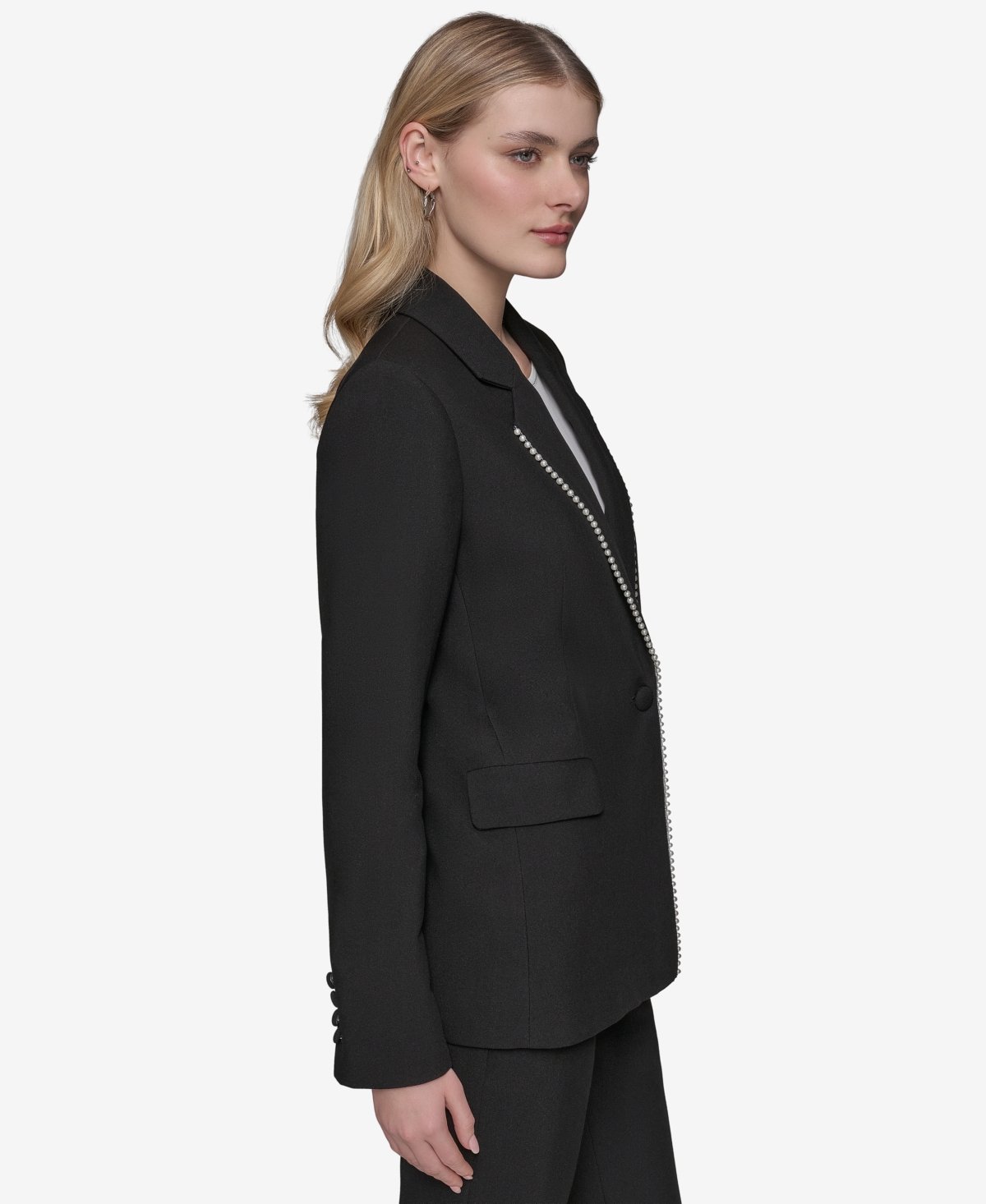Karl Lagerfeld Women's Single-button Blazer In Black