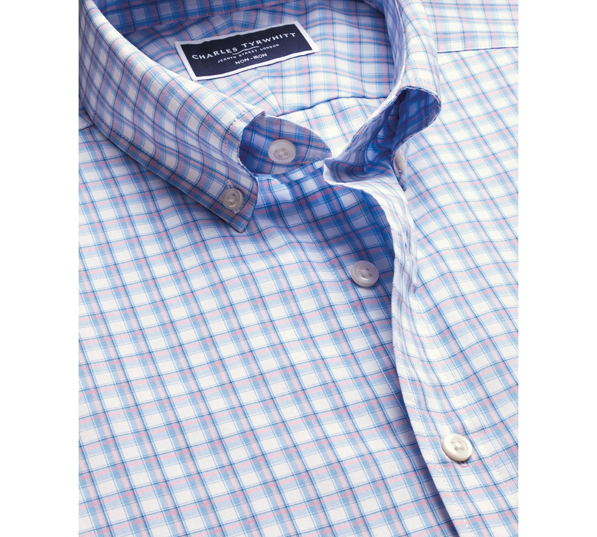 Shop Charles Tyrwhitt Men's Slim Fit Long Sleeve Check Button-down Shirt
