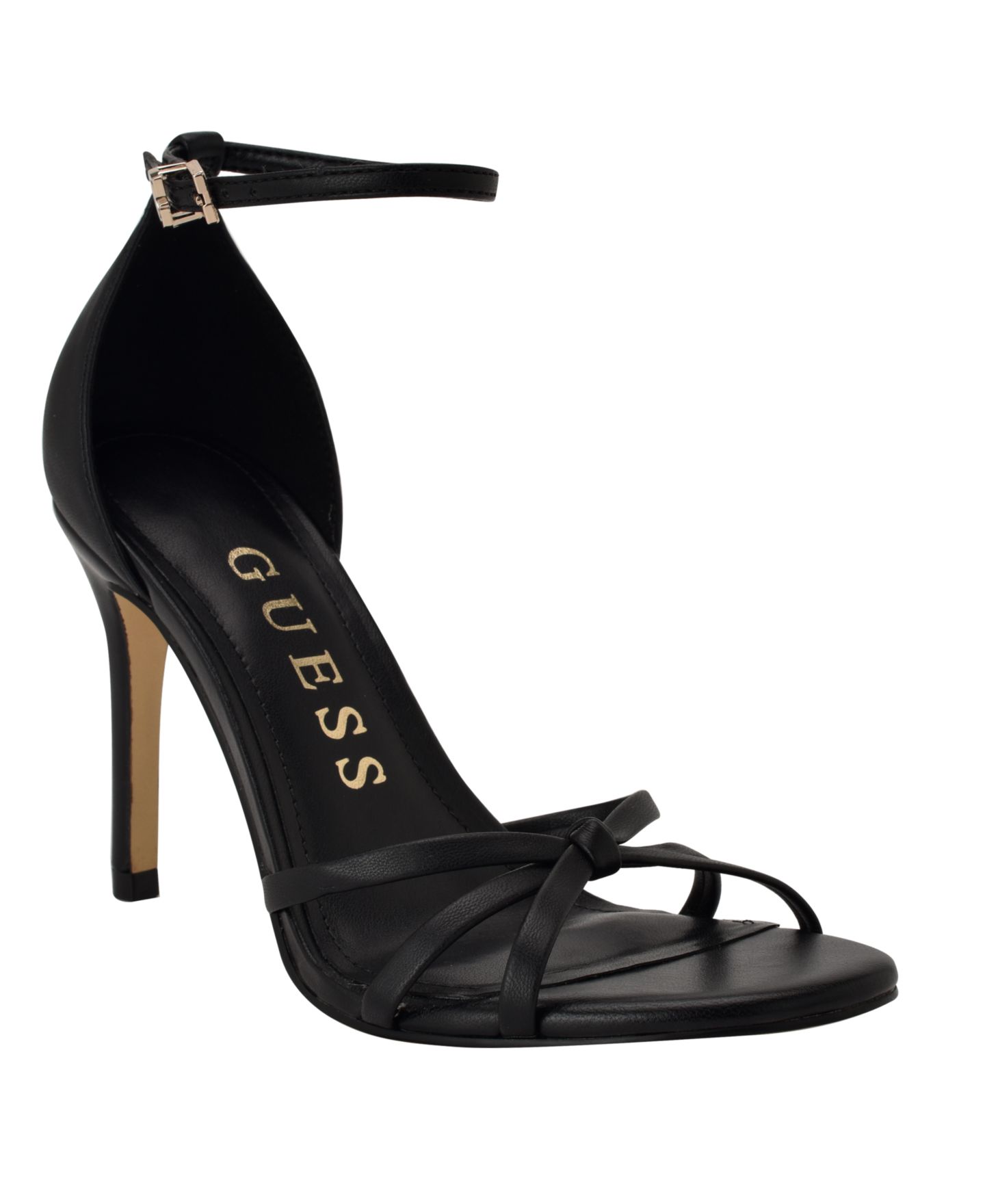 Женские сандалии GUESS Spring Strappy Knot Stiletto, цвет: Чёрный — фото 1