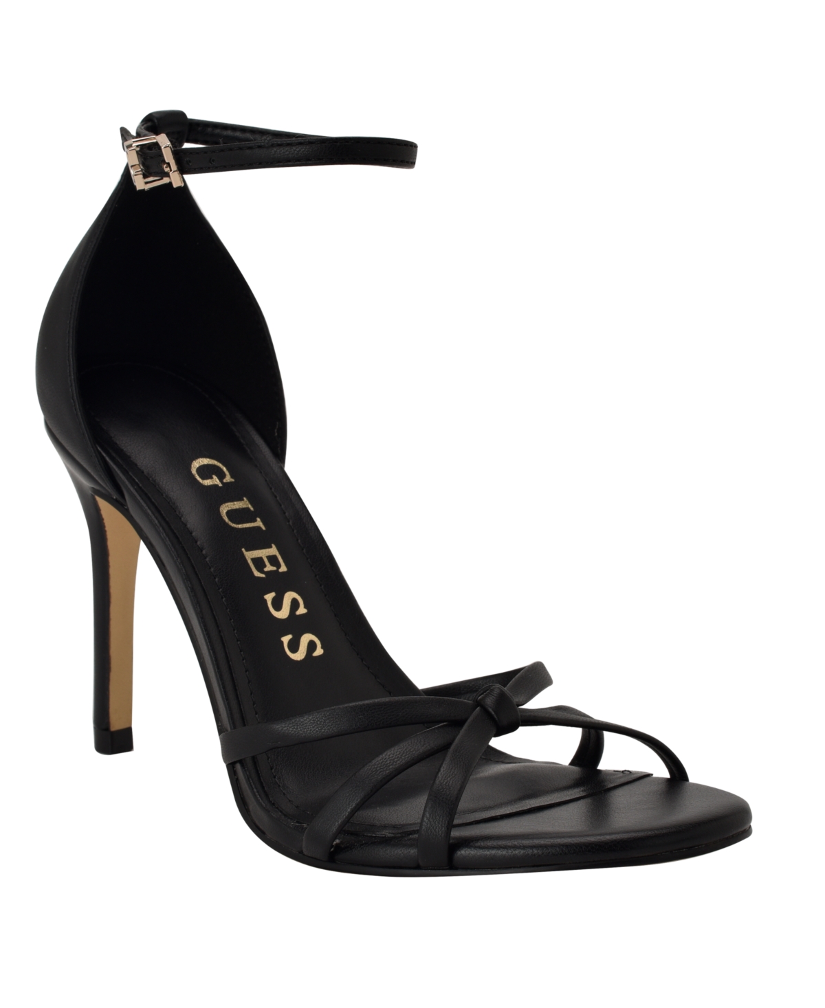 Guess Women's Spring Strappy Knot Stiletto Sandals In Black