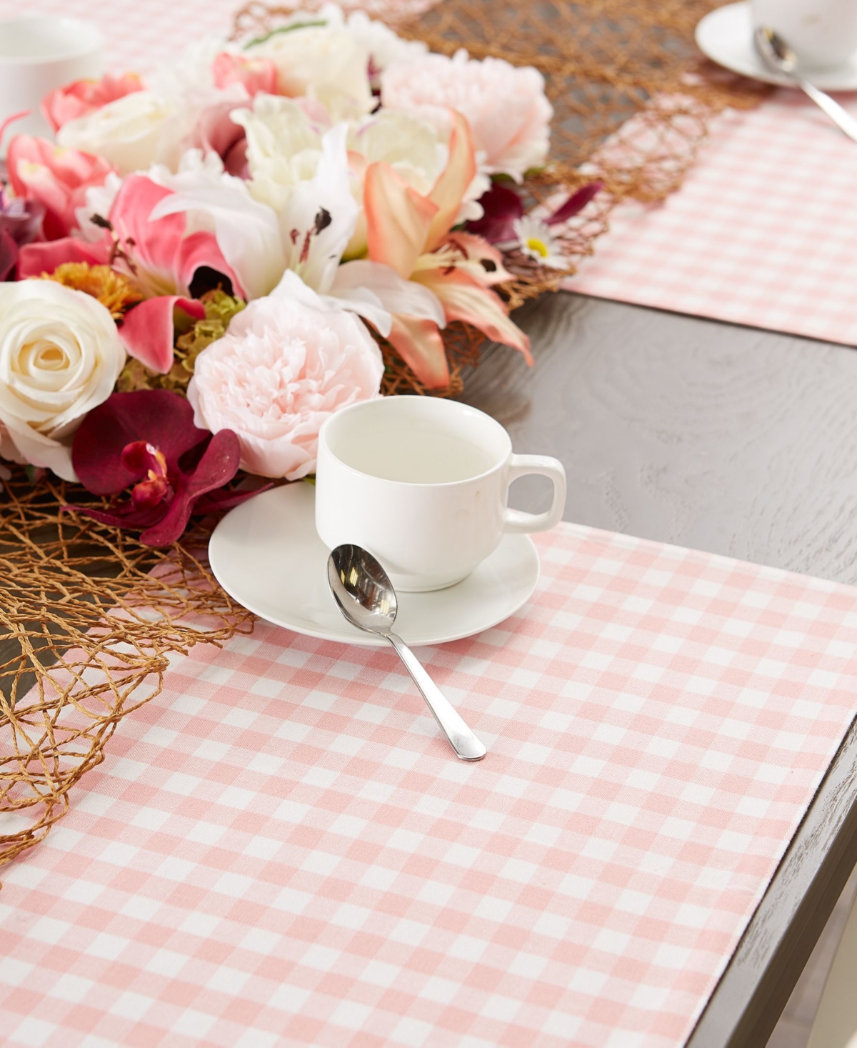 Design Imports Pink Buffalo Check Placemat, Set Of 4 In Pink