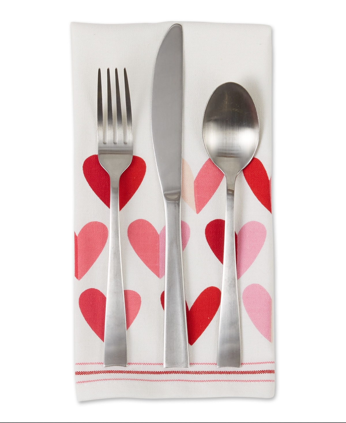Design Imports Valentine's Day Napkin, Set Of 6 In Two Hearts