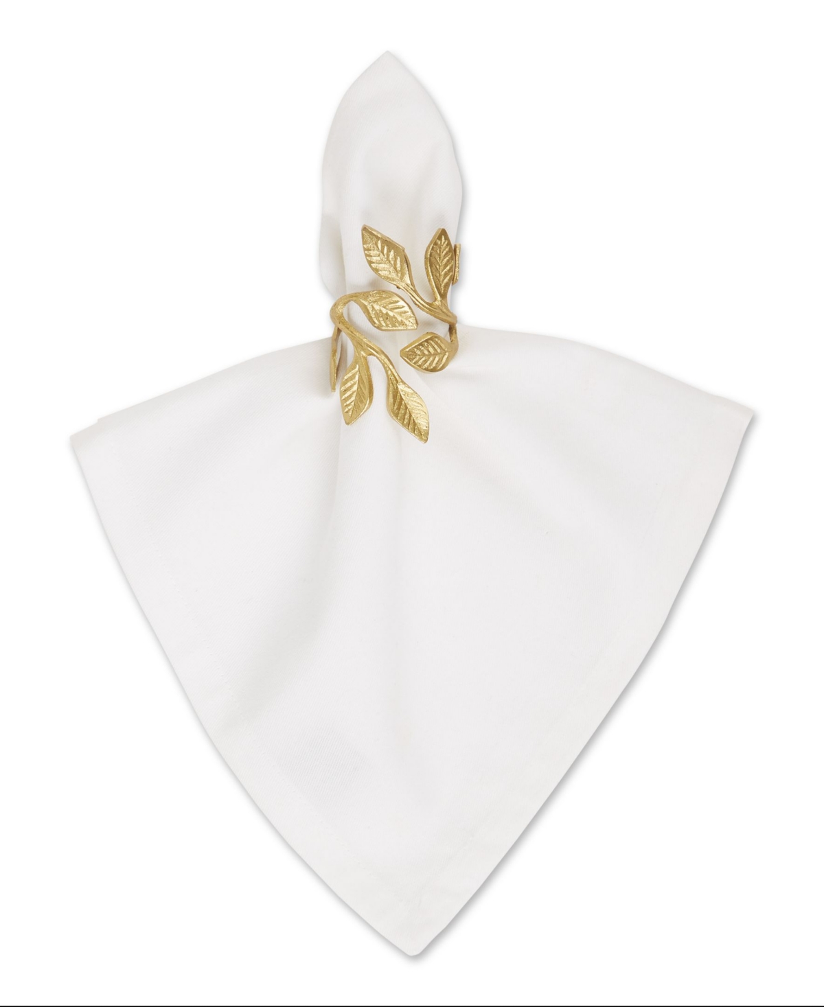 Design Imports Brass Napkin Ring, Set Of 6 In Gold Vine