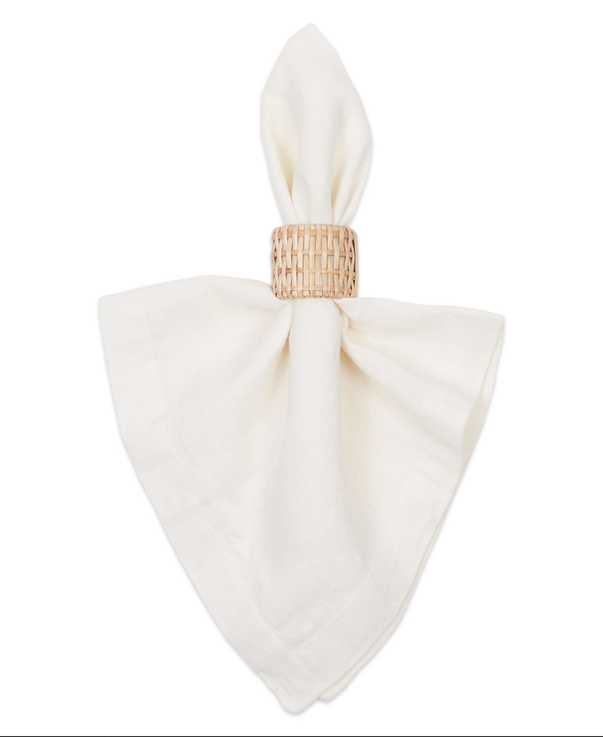 Design Imports Rattan Napkin Ring, Set Of 6 In Rattan