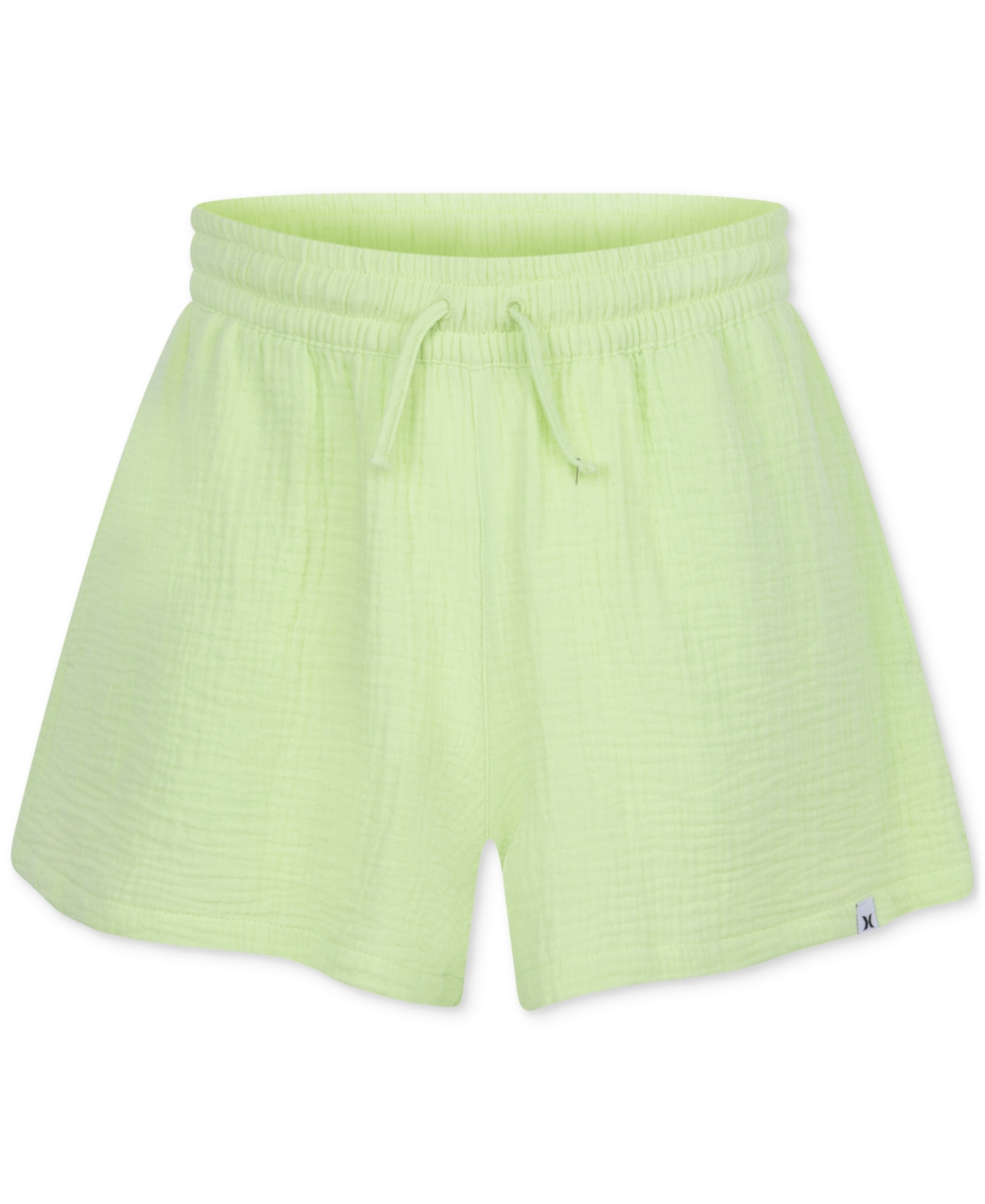 HURLEY BIG GIRLS WOVEN COTTON GAUZE HIGH-RISE SHORTS 