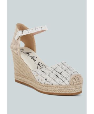 Womens Regatta Tweed Round Toe Woven Wedges