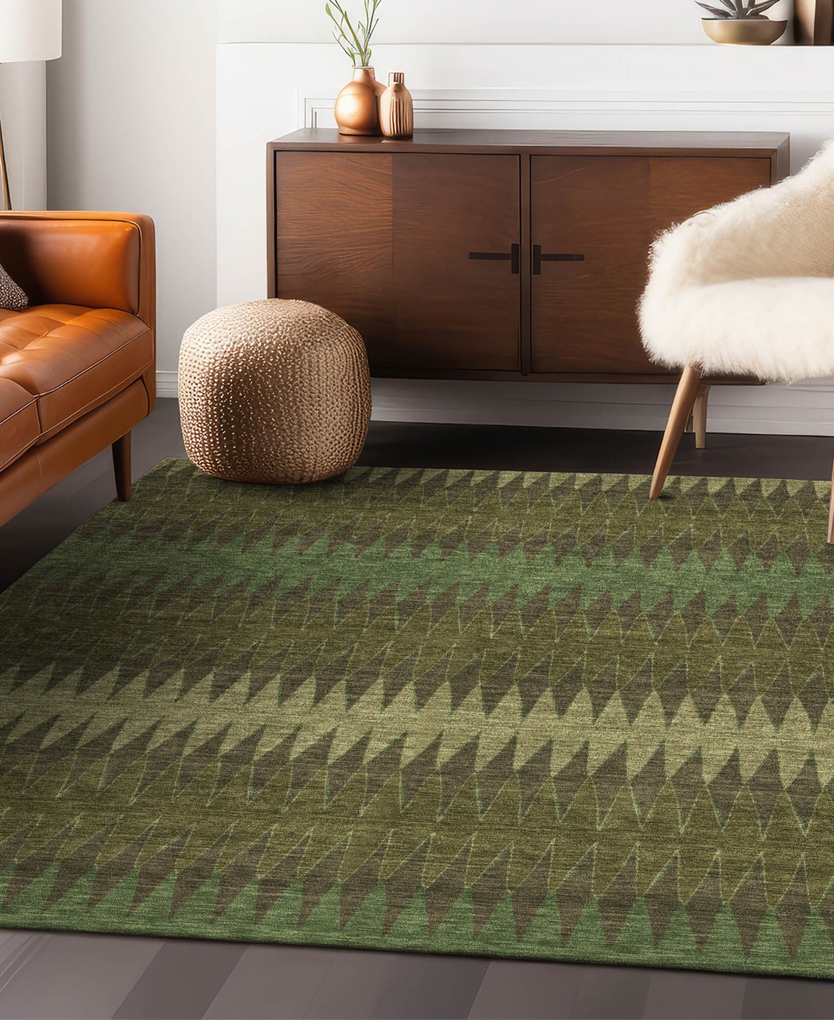 Addison Chantille Acn867 9'x12' Area Rug In Olive