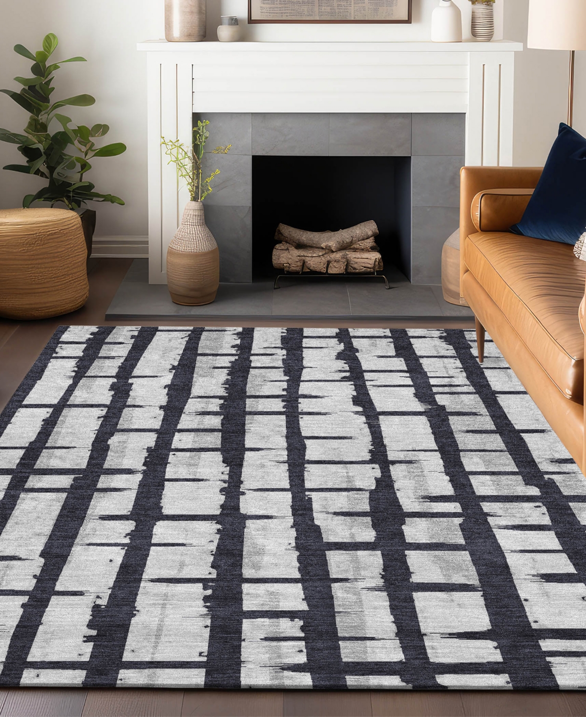 Addison Chantille Acn872 5'x7'6" Area Rug In Black