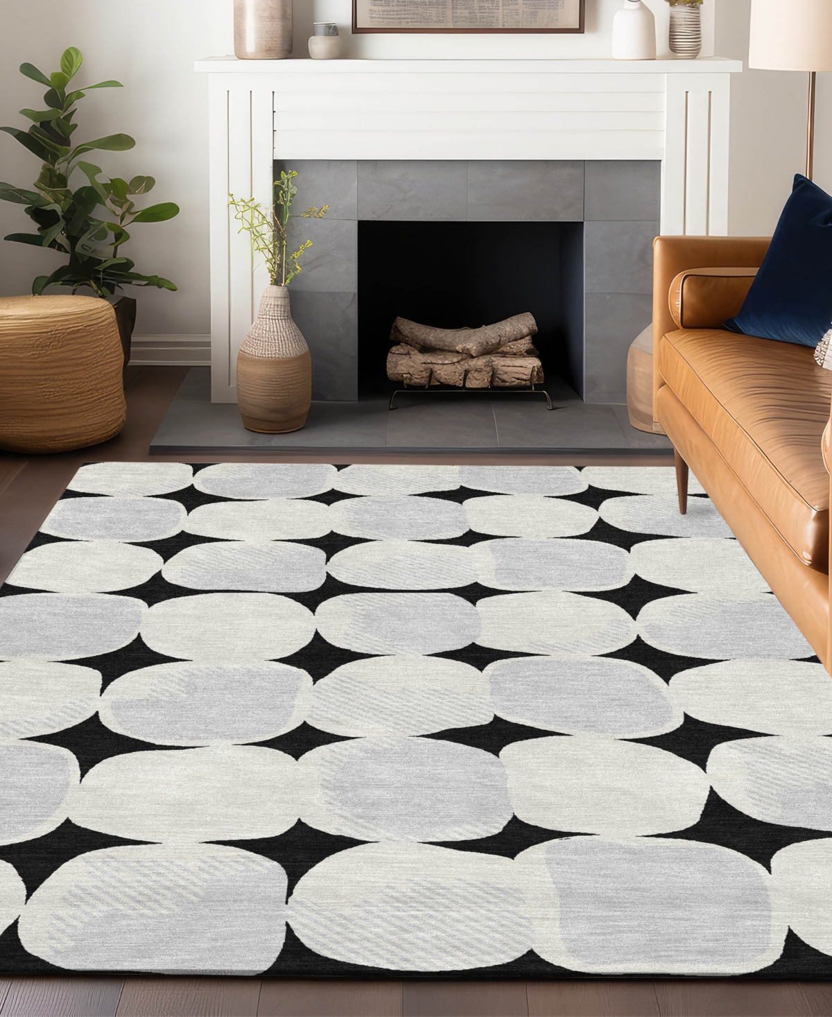 Addison Chantille Acn870 5'x7'6" Area Rug In Black