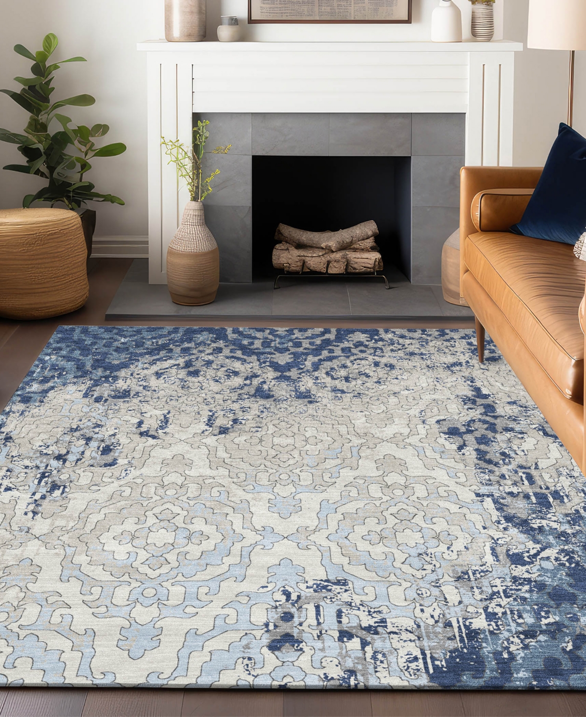 Addison Chantille Acn864 5'x7'6" Area Rug In Navy