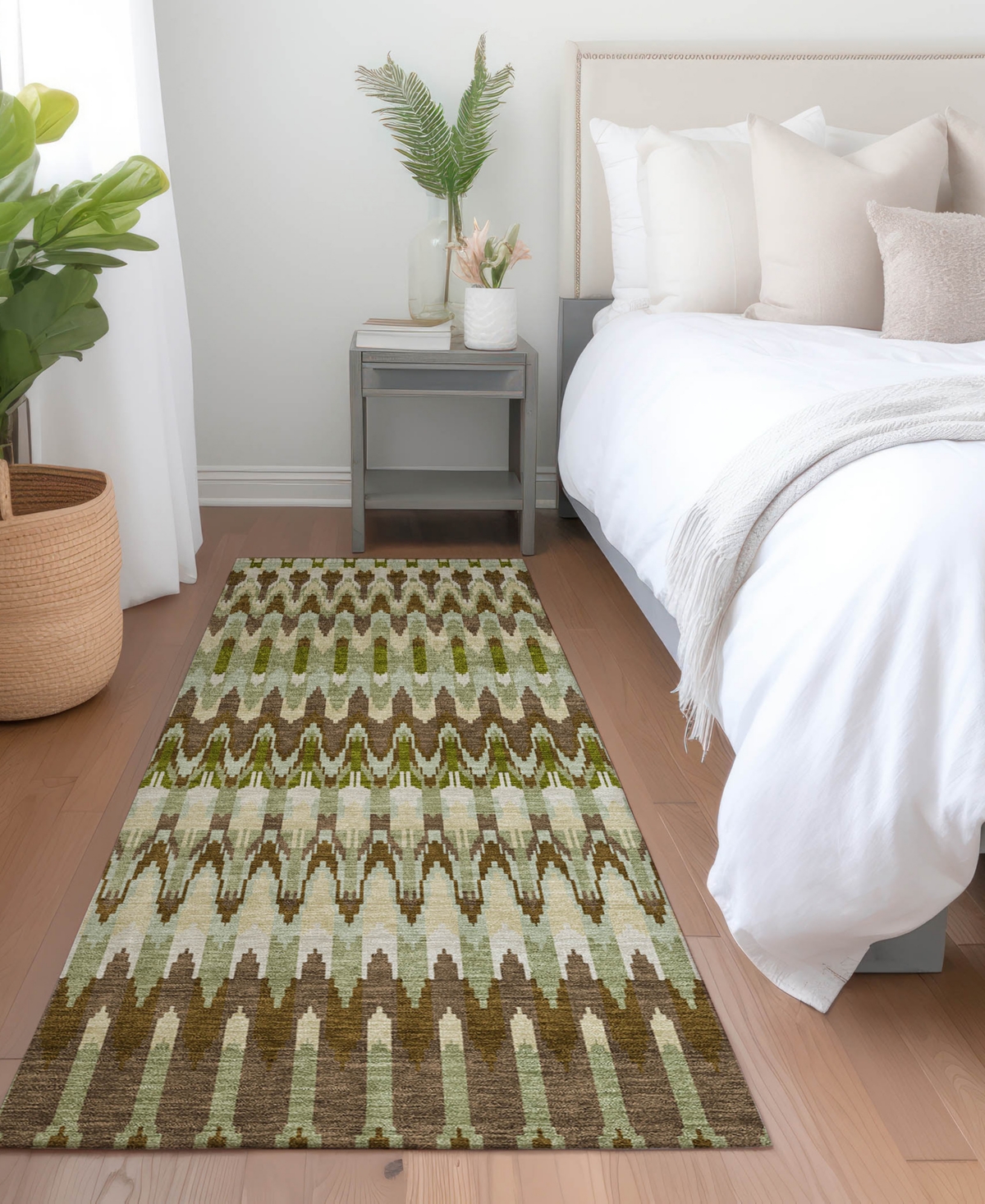 Addison Chantille Acn860 2'3"x7'6" Runner Area Rug In Green