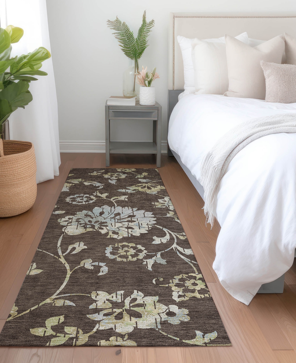 Addison Chantille Machine Washable Acn856 2'3"x7'6" Runner Area Rug In Chocolate