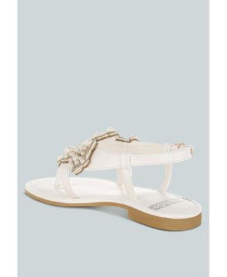 Womens Nayasa Pn Buckle Pearls Flats