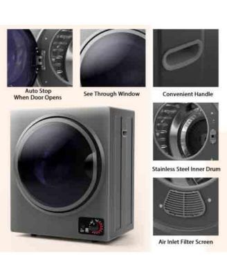 1.5 Cu .ft Clothes Dryer with Stainless Steel Tub