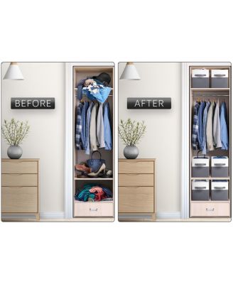 6 Pack 11" Two Tone Foldable Storage Cubes with Handles - Perfect for clothes, toys, books, linens, and more