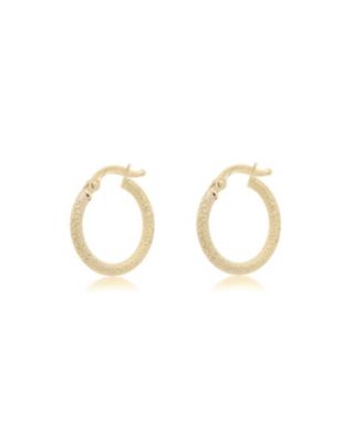 Mini Mesh Gold Hoop Earrings 14K Yellow Gold