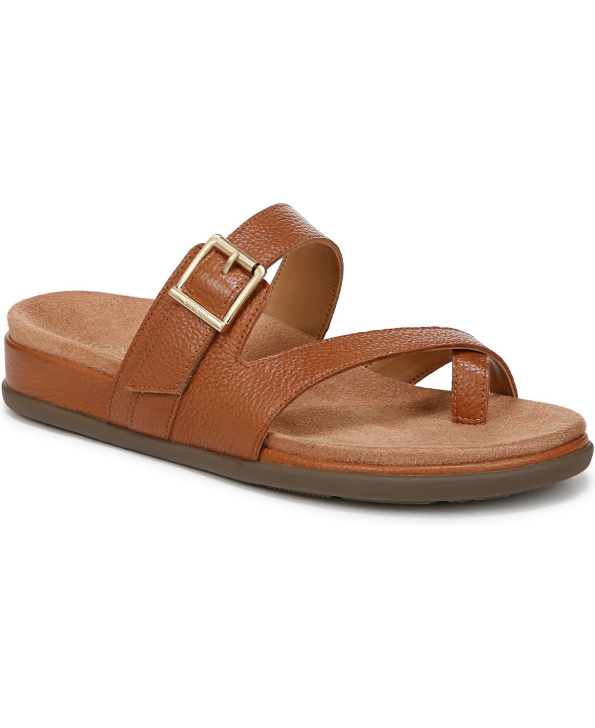 Womens Carmela Thong Sandals - Gold leather