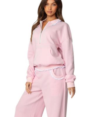 Womens Ashtin Ruffle Trim Sweatshirt