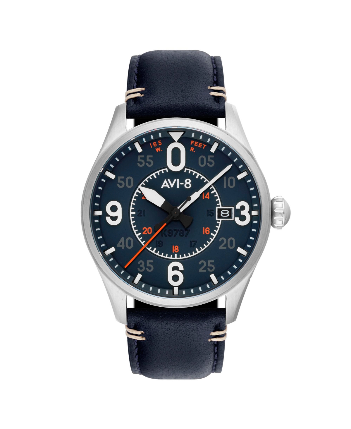 Men's Spitfire Smith Automatic Blue Leather Strap Watch, 42mm - Blue