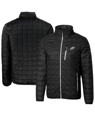 Cutter & Buck - Men's Black Philadelphia Eagles Rainier PrimaLoft Eco Insulated Full-Zip Puffer Jacket