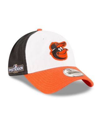 New Era - Men's White/Orange Baltimore Orioles 2024 MLB Postseason Side Patch 9TWENTY Adjustable Hat
