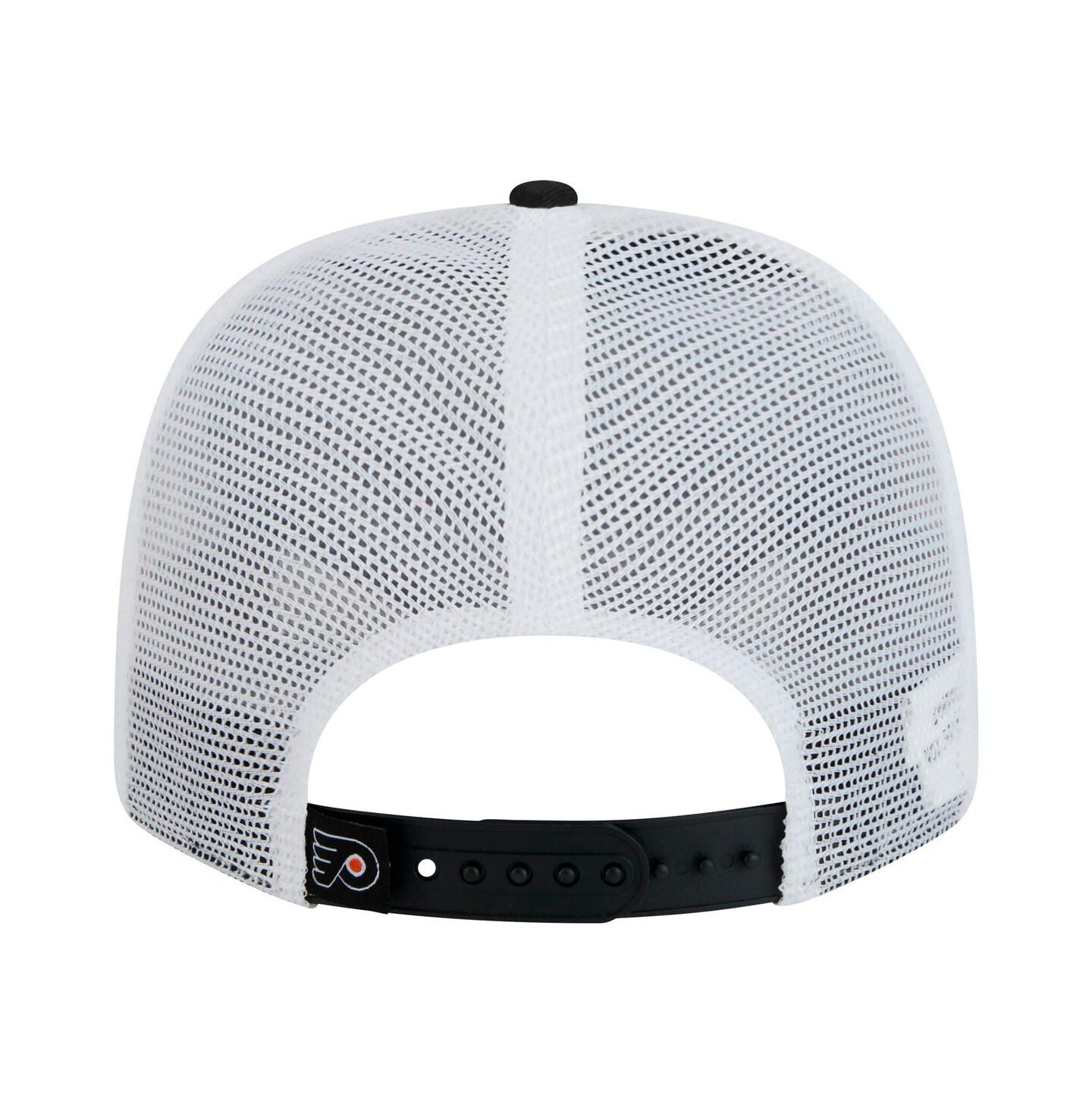 Мужская кепка New Era Black/White Philadelphia Flyers Core Trucker 9SEVENTY Stretch-Snap Hat — фото 2