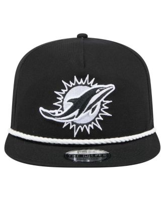 Men's Black Miami Dolphins B-Dub Golfer Snapback Hat