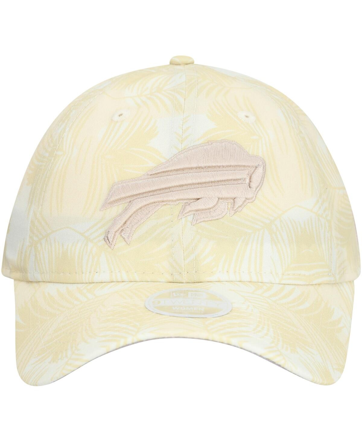 New Era Women's Cream Buffalo Bills Frond 9twenty Adjustable Hat In Cream
